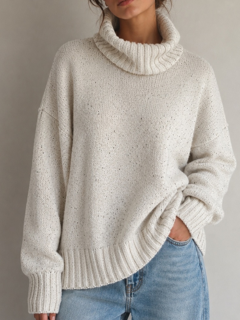 Relaxed Turtleneck Sweater